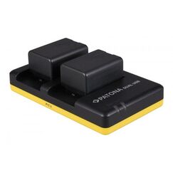 PATONA Dual Schnell-Ladegerät f. Panasonic VW-VBT190 VBT-380 HC-V757 inkl. Micro-USB Kabel