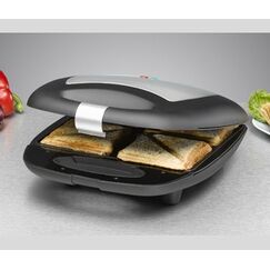 Rommelsbacher ST 1410 Sandwich-Toaster 1400 W Schwarz, Silber