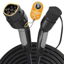 EV Buddy 200.0022 Ladekabel für Elektrofahrzeuge Schwarz Typ 2 3 6 m, Länge: 6 m