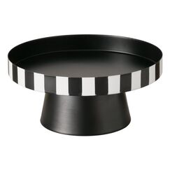 Boltze 2080060 Serviertablett Klassisches Serviertablett Rund Schwarz, Weiß