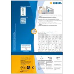 HERMA Ablösbare Etiketten A4 210x297 mm weiß Movables/ablösbar Papier matt 100 St