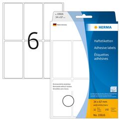 HERMA Vielzwecketiketten 34x67 mm weiß Movables/ablösbar Papier matt 192 St