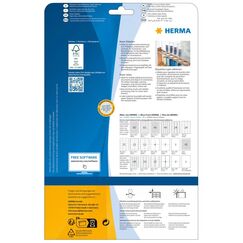 HERMA Etiketten A4 45.7x21.2 mm weiß extrem stark haftend Papier matt 1200 St