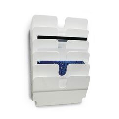 Durable FLEXIPLUS Prospektständer 6 Regale Weiß
