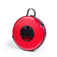 Wedo Teleskop-Hocker mit LED Funktion Rund Schwarz, Rot, Weiß
