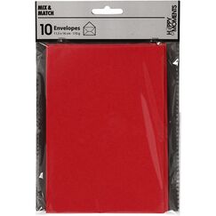 Creativ Company 217013 Briefumschlag C6 (114 x 162 mm) Rot 10 Stück(e)
