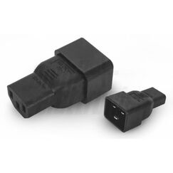 Alpha Elettronica 23-33/6-1 Netzstecker-Adapter C20 C13 Schwarz