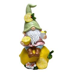 dameco 23121 Gartenfigur Gartenstatue Gnom Polyresin Schwarz, Grün, Pink, Weiß, Gelb 1 Stück(e)