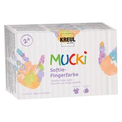 KREUL 2321 Abwaschbare Fingerfarbe Grün, Orange, Pink, Violett, Türkis, Gelb