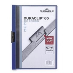 Durable Duraclip 60 Präsentations-Mappe PVC Blau, Transparent