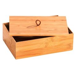 WENKO 23924100 Aufbewahrungsbox Rechteckig Bambus