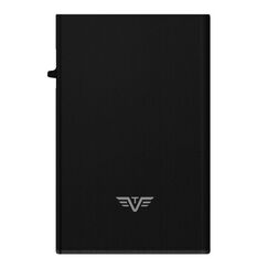 TRU VIRTU CLICK & SLIDE Kartenetui Schwarz Aluminium