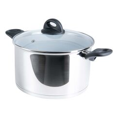 Genius Cerafit Steel Kochtopf Set, 2 teilig 24 cm, Silber, Weiss