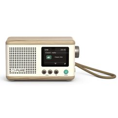 Pure DAB+ Radio Classic Mini Tragbar Digital Cremefarben, Holz