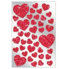 Braun + Company B+C Sticker Glitter Herzen Rot