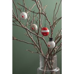 Hoptimist 26097 Christbaumschmuck Kugel-Weihnachtsschmuck Braun, Rot 2 Stück(e)