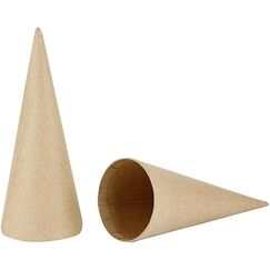 Creativ Company 265061 Christbaumschmuck Kegelförmiger Weihnachtsschmuck Papier Natürlich/Natur 5 Stück(e)