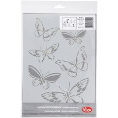 Creativ Company 26973 Schablone Weiß Kunststoff Silhouetten-Schablone