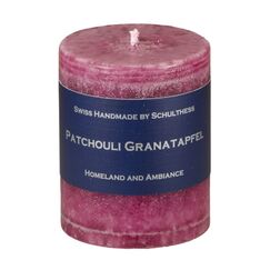Schulthess Kerzenhandwerk Patchouli Granatapfel Wachskerze Rund Violett