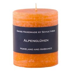 Schulthess Kerzenhandwerk Alpenglühn Wachskerze Zylinder Bernstein, Fir balsam, Holz Orange 4 Stück(e)