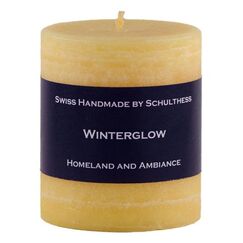Schulthess Kerzenhandwerk Winterglow Wachskerze Zylinder Kaschmirhölzer, Iris, Vanille Gelb 4 Stück(e)