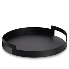 Zeller Present 27460 Serviertablett Bett-Serviertablett Rund Schwarz