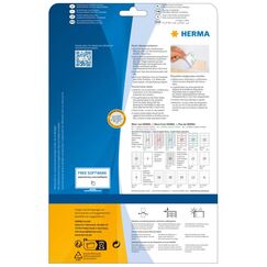 HERMA 4588 selbstklebendes Etikett Abgerundetes Rechteck Entfernbar Weiß 160 Stück(e)