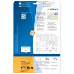 HERMA Etiketten transparent matt A4 97x42.3 mm Folie 300 St.