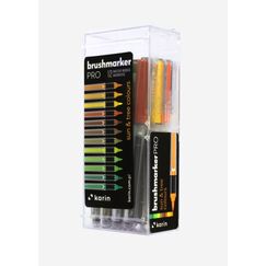 karin BrushmarkerPRO Braun, Kupfer, Gold, Grün, Limette, Gelb 12 Stück(e)