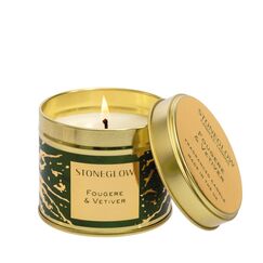 Stoneglow 70709O Wachskerze Rund Vetiver Schwarz, Gold 1 Stück(e)