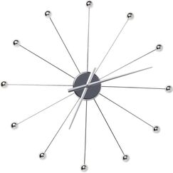 KARE 30200 Wand- /Tischuhr Quarzuhr Rund Chrom, Silber