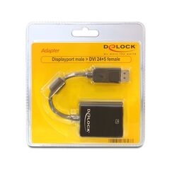 DeLOCK 61847 Videokabel-Adapter 0,125 m DisplayPort DVI-I Schwarz