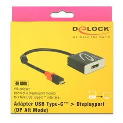 DeLOCK 63312 USB-Grafikadapter 4096 x 2160 Pixel Schwarz