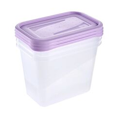 keeeper Fredo Rechteckig Container 1 l Violett, Transparent 3 Stück(e), Farbe: Violett, Transparent