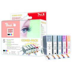 Peach C520/C521 bk, c, m, y Spar Pack Tintenpatronen