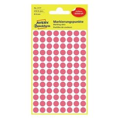 Avery 3177 selbstklebendes Etikett Rund Permanent Rot 416 Stück(e)
