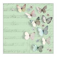 Braun + Company Servietten Petits Papillons Mint