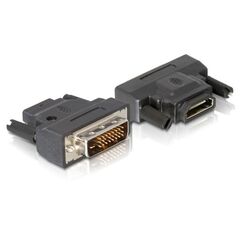 DeLOCK DVI / HDMI Adapter DVI-D HDMI FM Schwarz