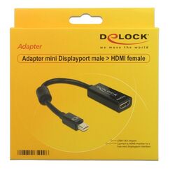 DeLOCK Adapter mini Displayport / HDMI 0,18 m HDMI Typ A (Standard) Schwarz