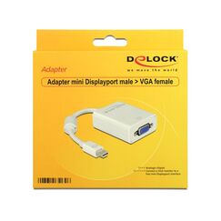 DeLOCK Adapter mini Displayport / VGA FM 0,18 m VGA (D-Sub) Weiß