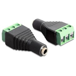 DeLOCK 65455 Kabeladapter 3.5 mm 3 pin terminal block Schwarz, Grün