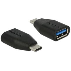 DeLOCK 65519 Kabeladapter USB 3.1 Gen 2 Type-C USB 3.1 Gen 2 Type-A Schwarz