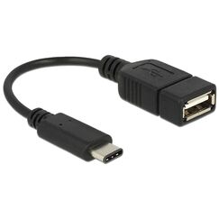 DeLOCK 65579 USB Kabel USB 2.0 0,15 m USB C USB A 0,48 Gbit/s Schwarz