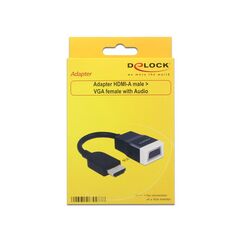 DeLOCK 65587 Videokabel-Adapter HDMI Typ A (Standard) VGA (D-Sub) + 3.5mm Schwarz, Weiß