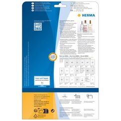 HERMA Etiketten transparent glasklar A4 96x50.8 mm transparent klar Folie glänzend 250 St.