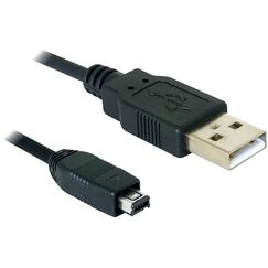 DeLOCK USB cable 2.0 mini 4-Pin Hirose 1,5m USB Kabel USB A USB B Schwarz