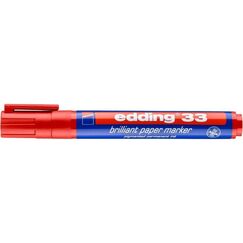 Edding 33 Permanent-Marker Meißel Rot 1 Stück(e)