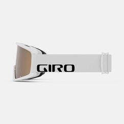 Giro Semi Flash Wintersportbrille Weiß Männer Bernstein, Gold Zylindrische (flache) Linse