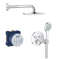GROHE 34743000 Duschsystem 2 Kopf/Köpfe Wand Chrom
