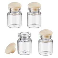 HobbyFun Mini-Glasflasche ca. 2.2 x 1.3 cm, Btl. à 4 St